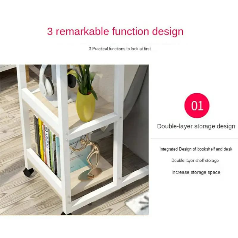 Wooden laptop side table for sofa and bed